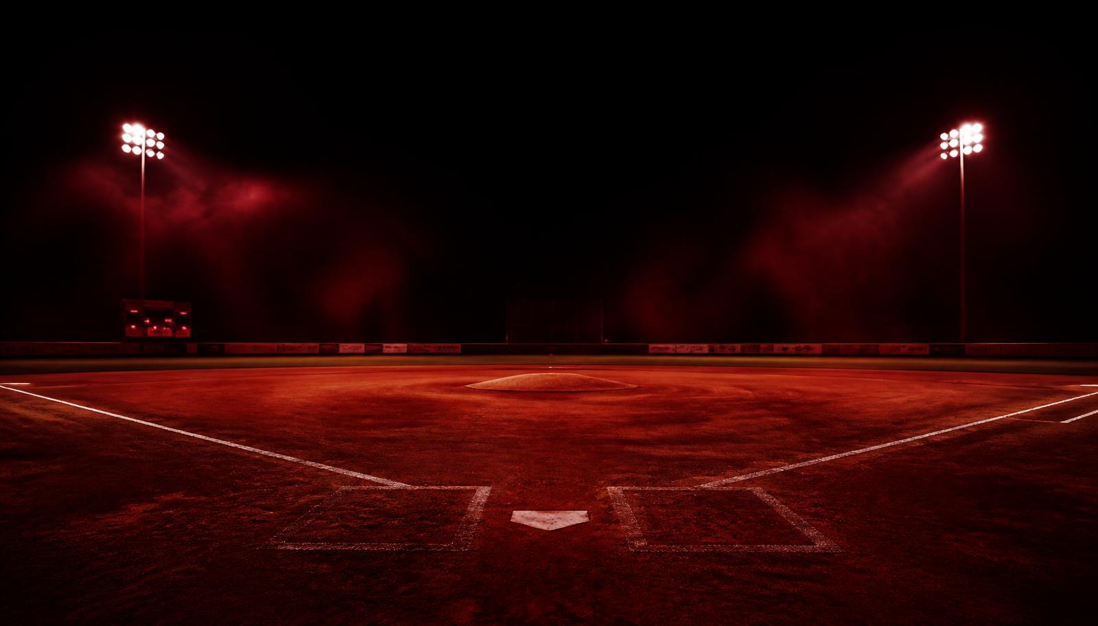 Baseball field under the lights